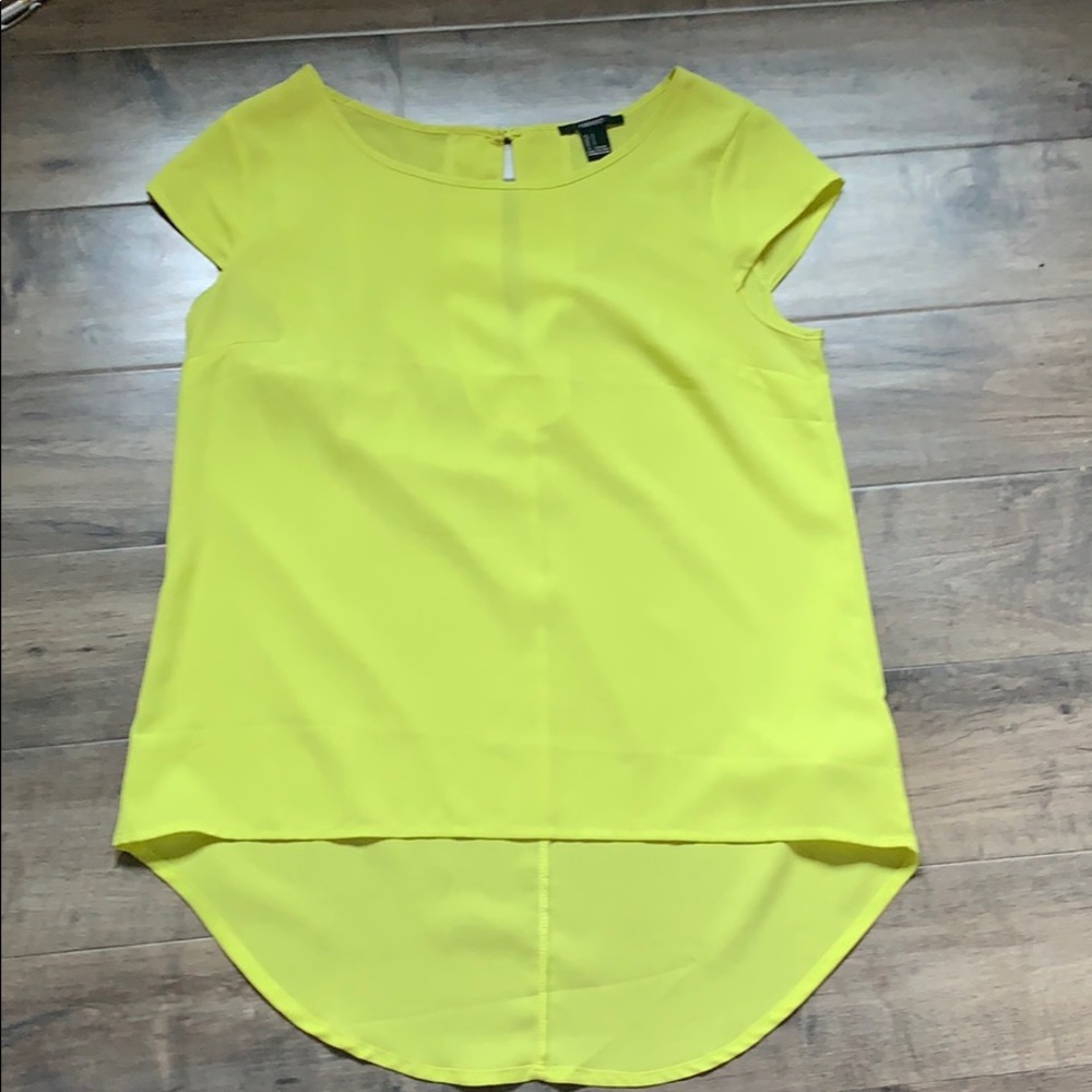 Neon soft silk blouse. Like new condition.